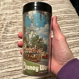 Vintage 1970s Walt Disney World Magic Kingdom Main Street Insulated Plastic Mug